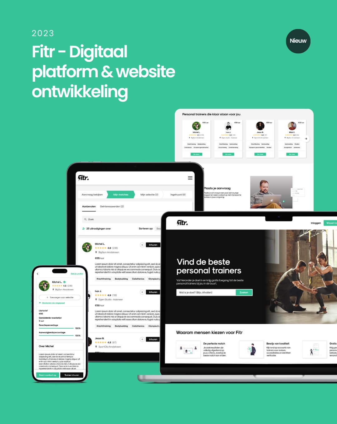 Fitr - Digitaal platform & website ontwikkeling